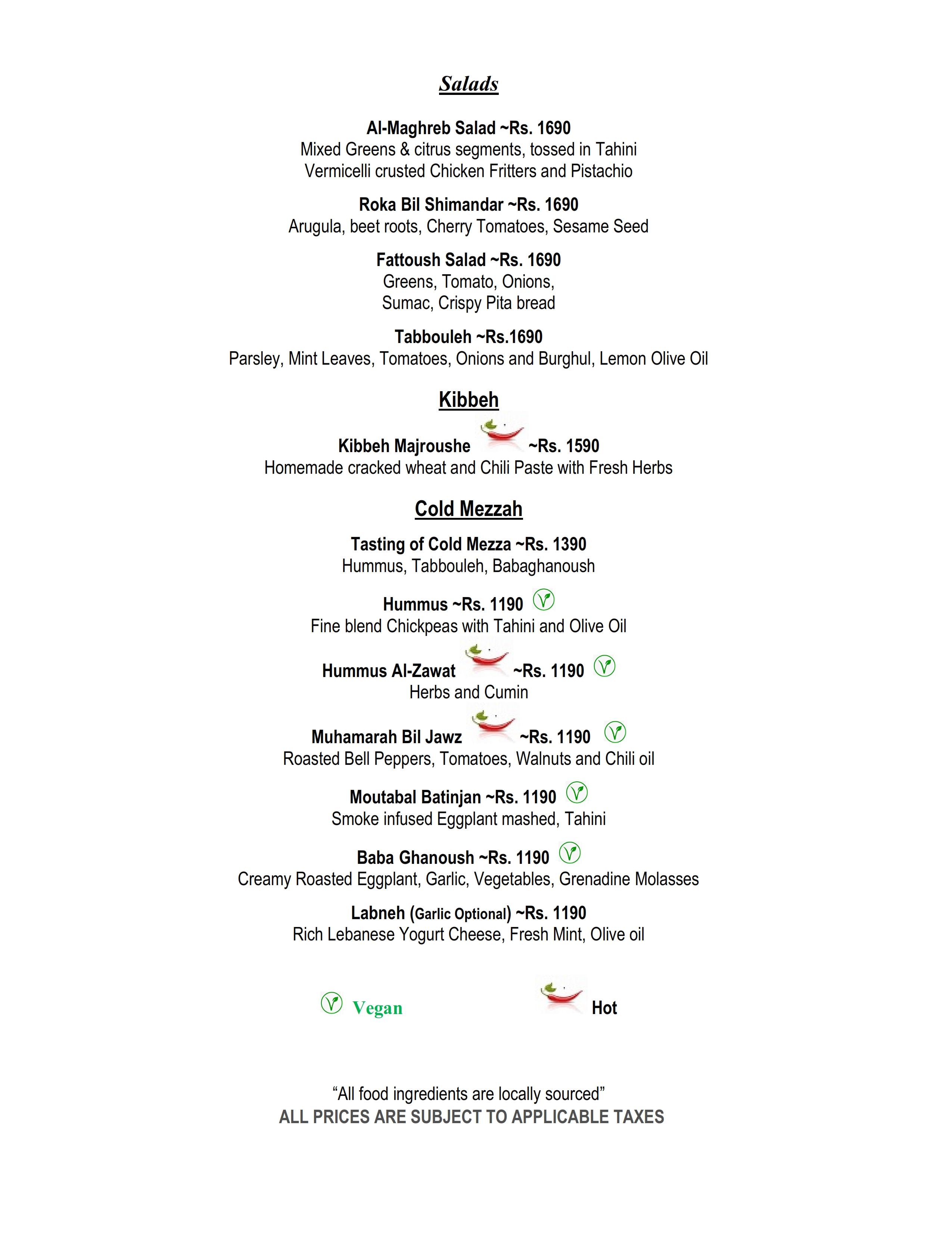 Menu page 1