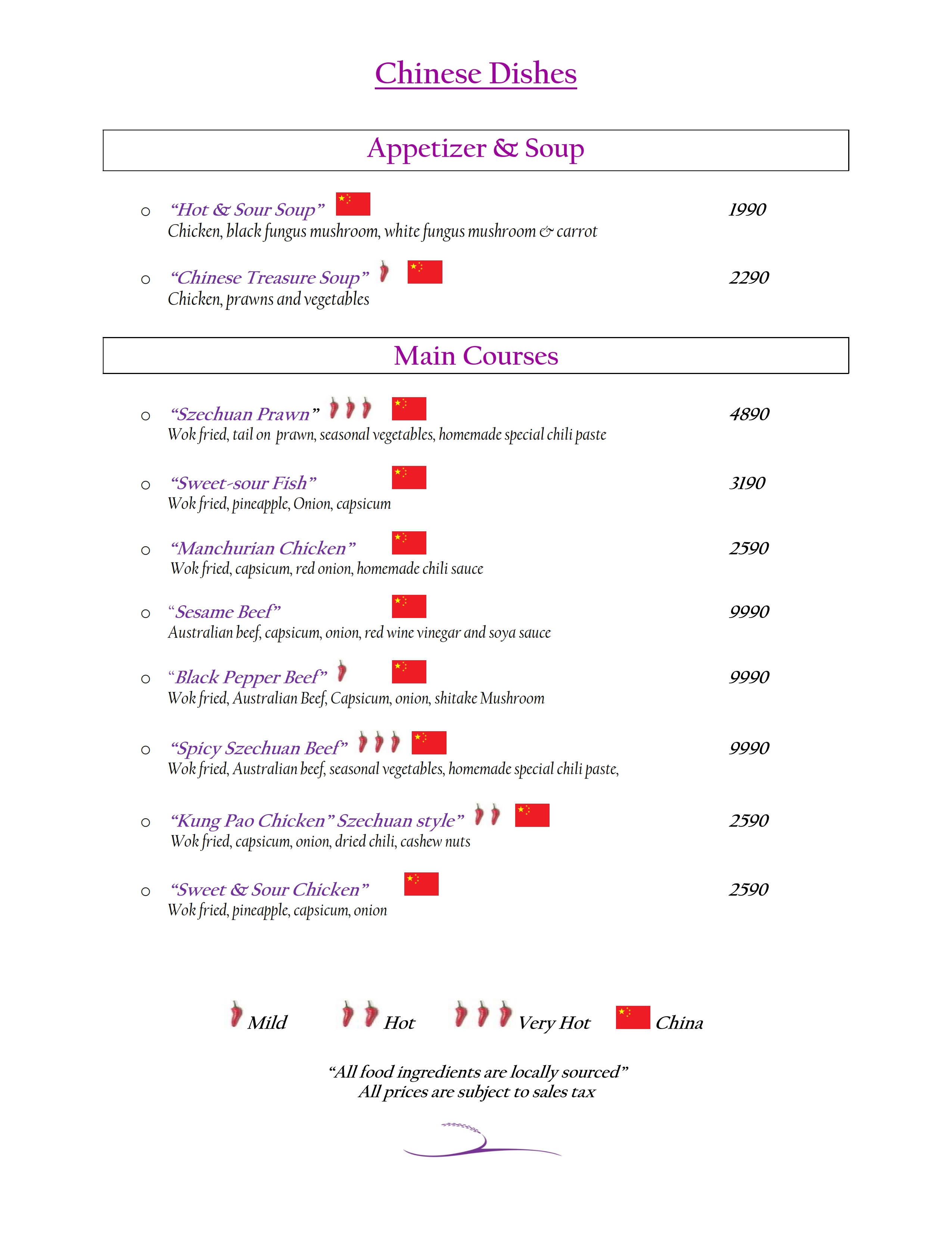 Menu page 2