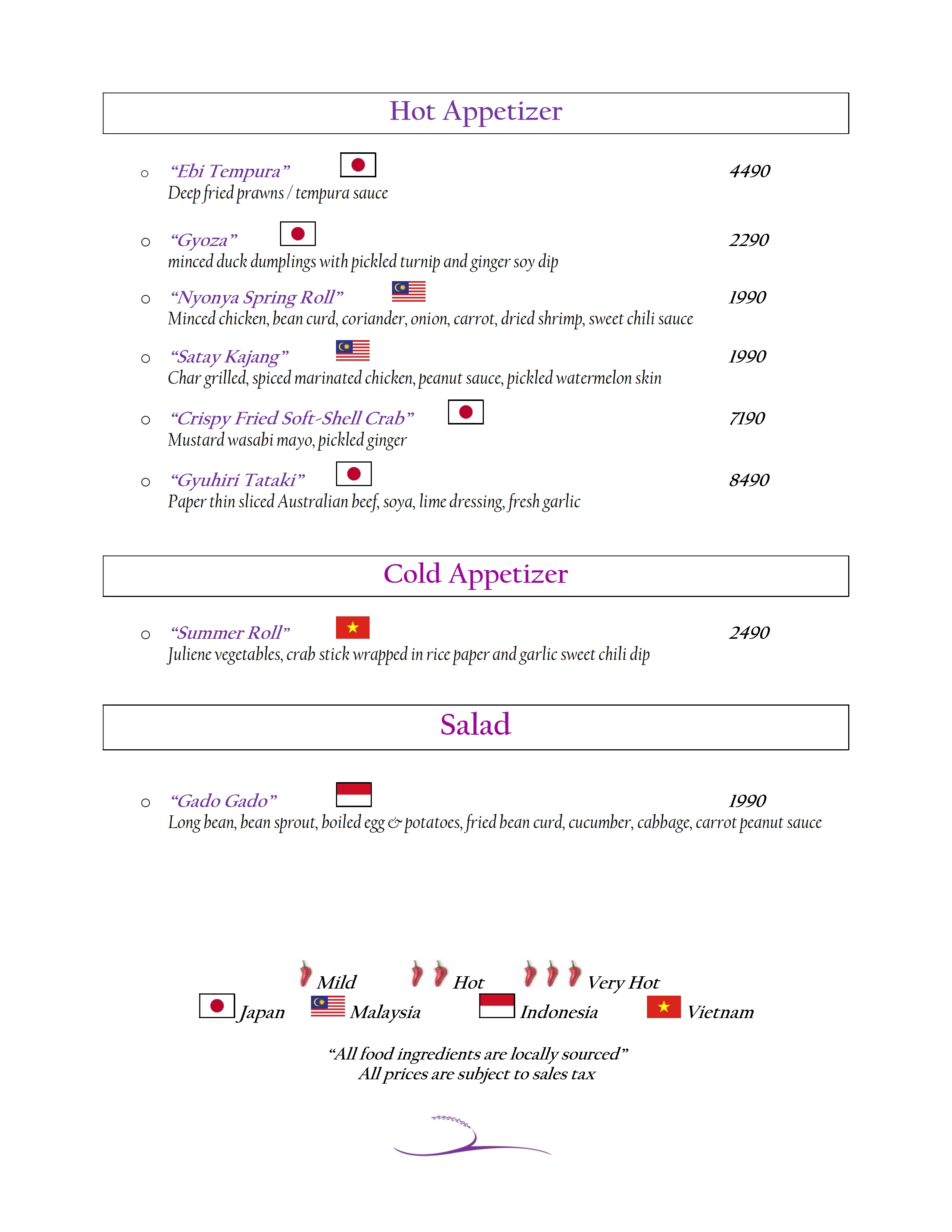 Menu page 5