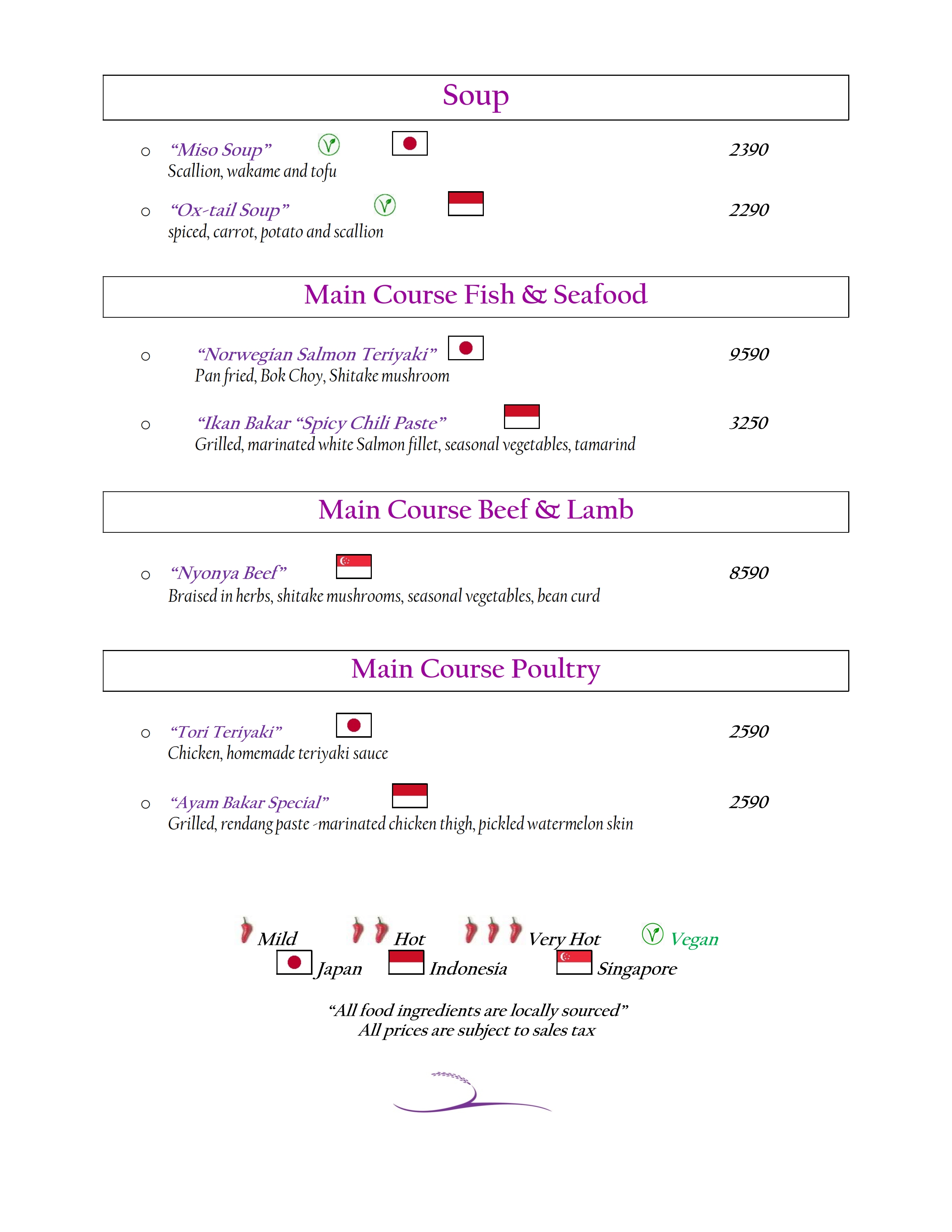 Menu page 6