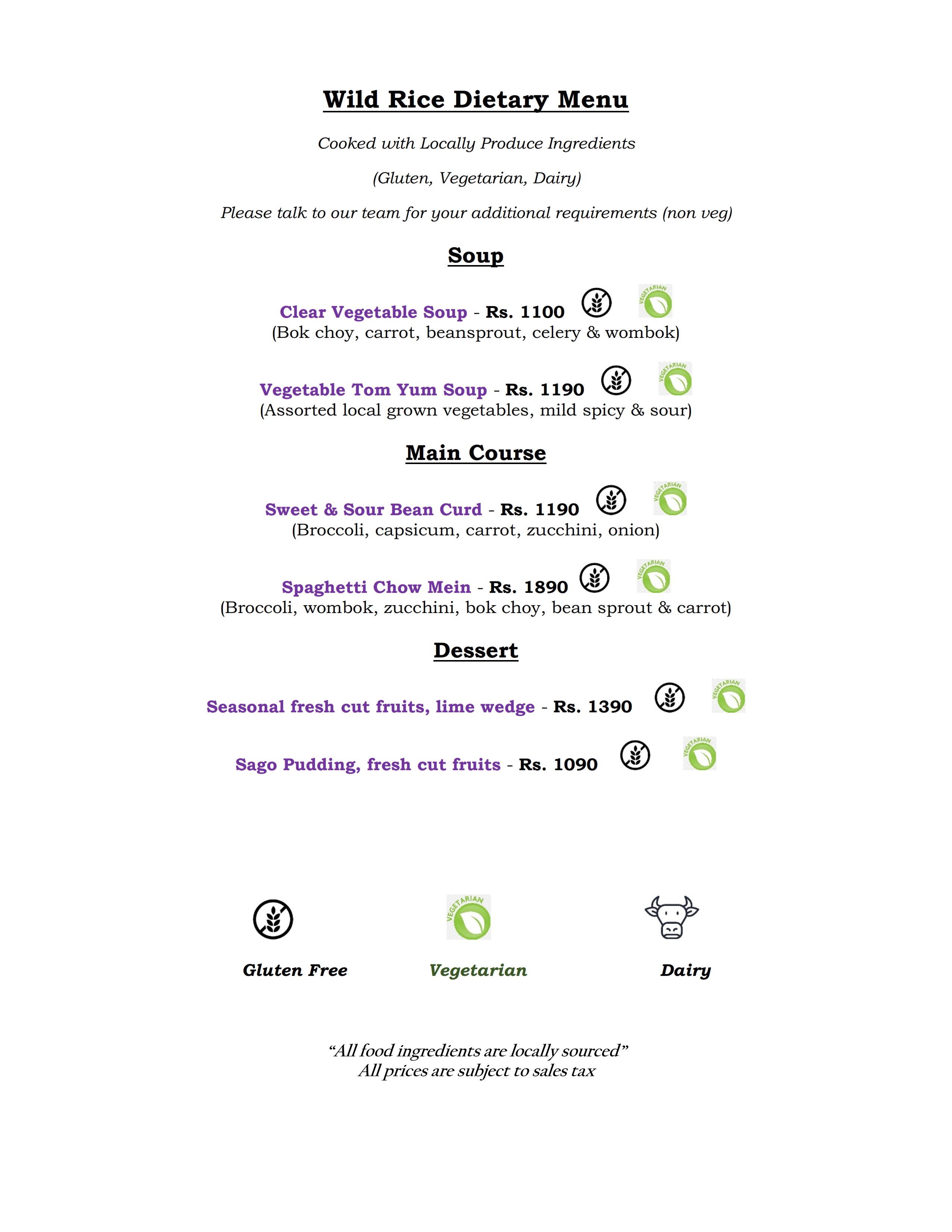 Menu page 8